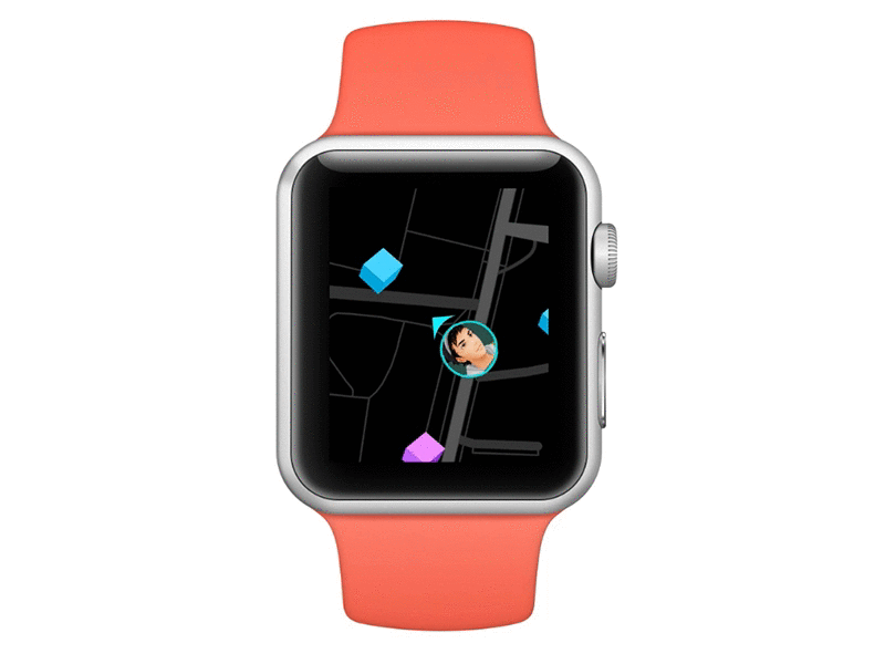 Pokemon Go—Map animation (Apple Watch) animation apple concept framerjs go pokemon watch