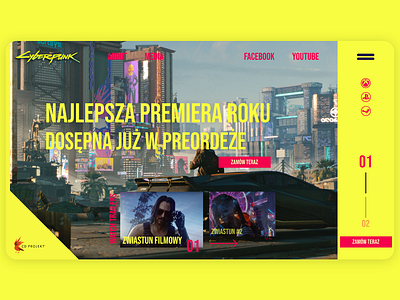 Cyberpunk 2077 polish website concept (fanart) app design icon ui ux web website webstore