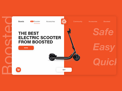 Boosted scooter website concept app design ui ux web website webstore