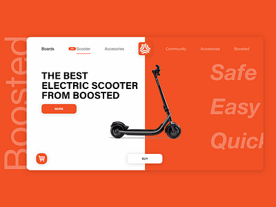 Boosted scooter website concept