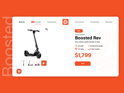 Boosted scooter website concept #2 app design ui ux web website webstore