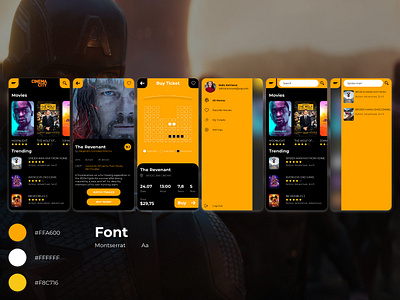 Cinema City Fanart app concept app cinema clean design flat ios iphone minimal ui ux web website webstore