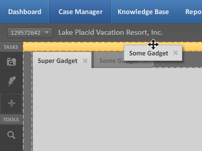 Gadget Tab - Drag 'n Drop