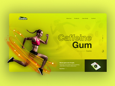 Chewing Gum UI branding branding agency caffeine candy design gumball gummy landingpage ui uxui webagency website