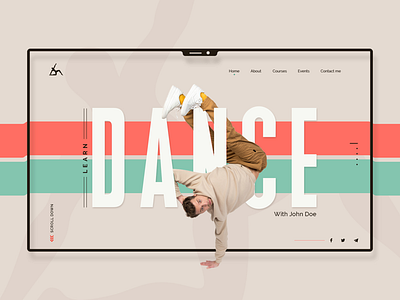 Dance class UI concept concept design designer idea ui user experience user interface ux web website