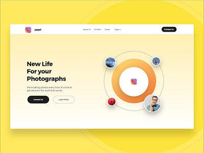 UI Concet | Daily UI camera design instagram interaction photography ui userinterface ux web website yellow