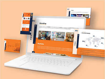 UI mockup design idea minimalist mockup orange portfolio trending ui ux web white