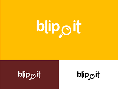 Search engine Logo "blipit" branding clean corporate logo minimal search simple