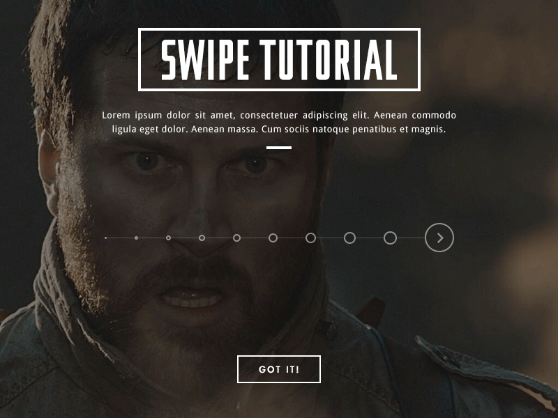 5 Minutes Tutorial Swipe Shot animation arrow button flat game interface modern swipe tutorial ui ux zombie