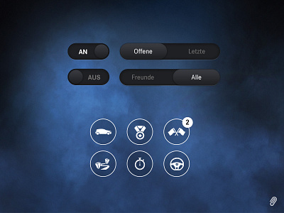 Mercedes-Benz Escape the Hall - UI Overview app automotive button car game interface iphone mercedes benz ui ux vector