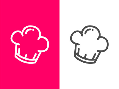 Chef Hat chef cook cooking hat icon illustrator line logo minimal round vector