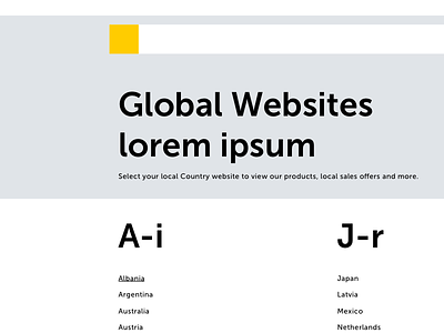Global Website Country Selector desktop flat language responsive select type web