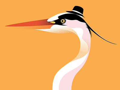 Heron my own now art bird cute design drawing graphics head heron illustration illustrator minimal portrait vector