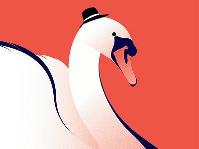 Just swanna feel graceful today art bird design digital art drawing graphics illustration illustrator minimal portrait swan vector