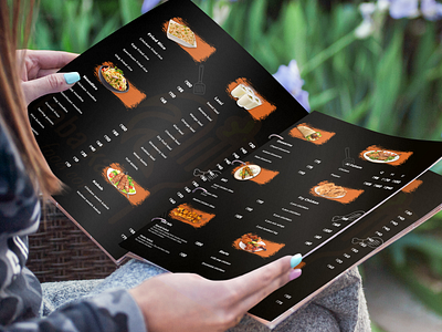 Menu Design app black brochure mockup brochure template brouchure design flayer foodanddrinks fooddesign foodflayer illustrator menucard mockup restaurant menu design ui ux vector web