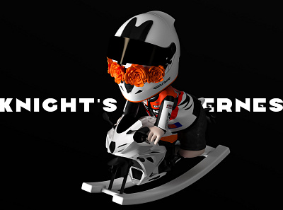 Knight's tenderness 3d graphic design illustration ip logo motion graphics