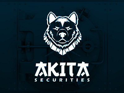 Akita Securities Logo akita brand clean design dog identity japanese logo oriental safe securities security