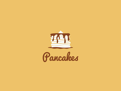 Pancakes branding breakfast butter delicious design logo pancake sauce simple syrup yummy