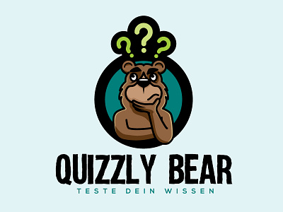 Quizzly Bear bear grizzley idea logo mascot question questionmark quiz thinking