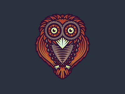 Owl bird complex image logo maskot night owl vector wisdom