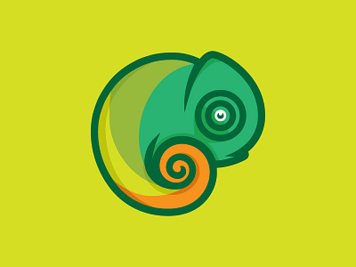 Chameleon animal bold chameleon color logo