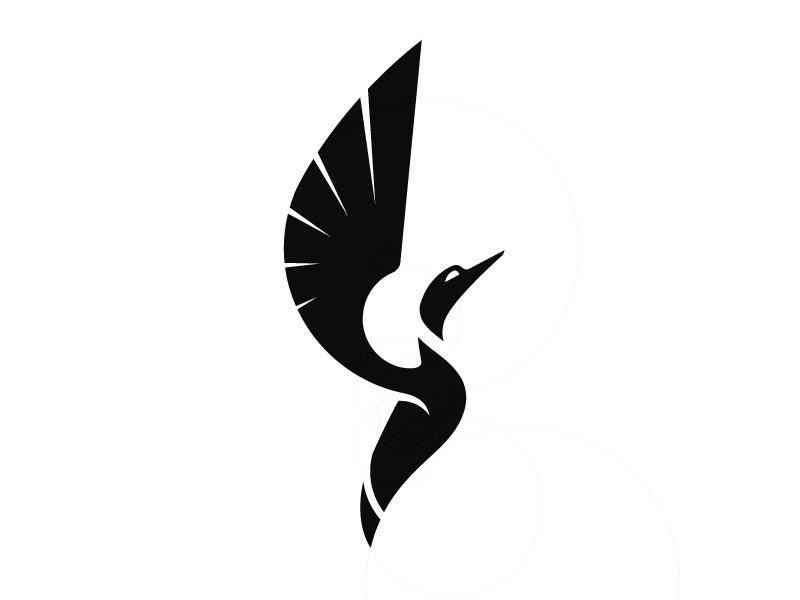 Loonatic bird goose icon logo loon screck simple