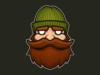 Jack beard hipster illustration logo lumberjack man moustache scredeck
