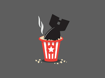 Flopping Soon blockbuster bomb cinema explode explosion fail film logo movie popcorn scredeck