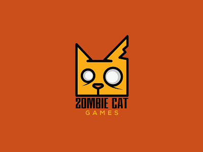 Zombiecat animal cat eye logo scredeck square zombie