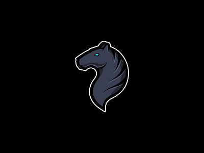 Black Stallion animal black horse logo mascot mustang scredeck stallion