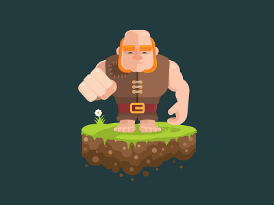 The humble giant clash of clans coc flat game giant illustration mobile play scredeck