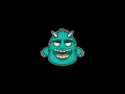 Monster creature cute furry illustration logo mascot monster ogre scary scredeck vector