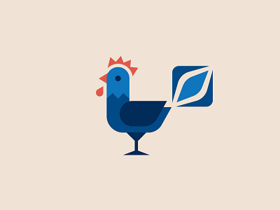 Cock animal chicken cock logo morning rooster scredeck shape simple
