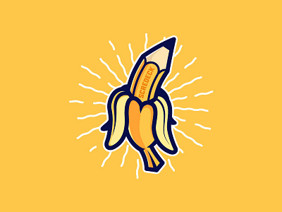 Banana pencil banana design draw drawing logo peel pencil scredeck sketch yellow
