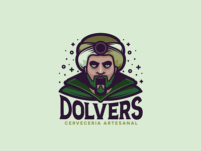 Dolvers Pub beer drunk irish logo mascot pub robot scredeck turban zoltar