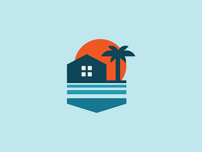 Island Vol1 beach design holiday hotel illustration island logo scredeck seaside simple