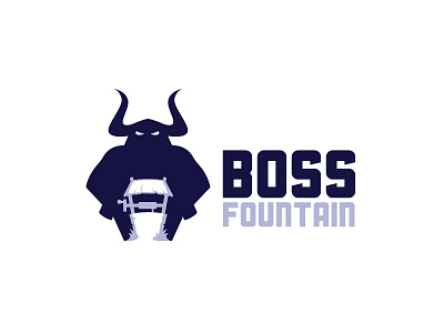 Boss Fountain game gaming logo loot lootbox monster negative space scredeck