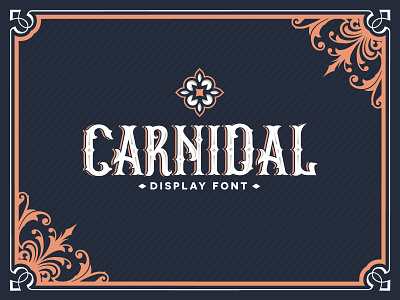 Carnidal Font baroque elegant font old retro serif type typeface victorian vintage