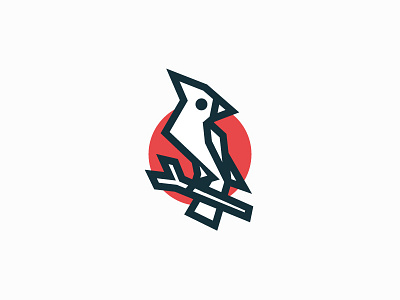 Cardinal animal bird cardinal logo nature nest red scredeck simple wildlife