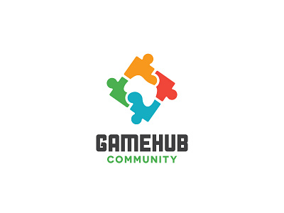 Gamehub community console controller game gaming logo puzzle scredeck simple union