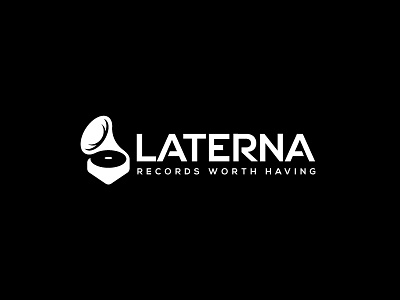 Laterna audio design gramophone logo music record scredeck simple sound vintage vinyl