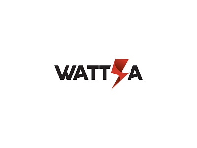 Wattia branding electric electricity lightning logo scredeck simple typography voltage watt