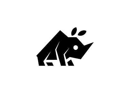 Rhino africa animal design icon illustration logo nature rhino rhinoceros scredeck simple zoo