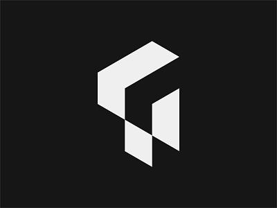 geometric letter G logo design concept