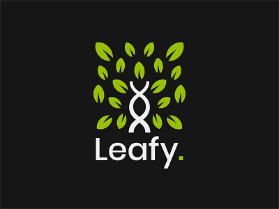 creative leaf logo design idea with simple and modern styles