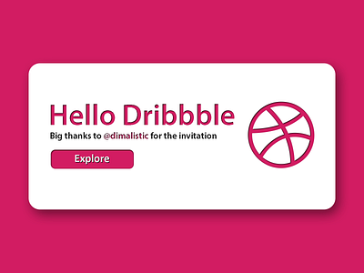 Hello Dribbble design dribbble flat hello dribbble hello dribble minimal typography ui ui ux ux vector