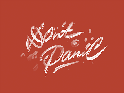 Don't panic design handlettering illustration letter lettering logo procreate sketch sketching type typography