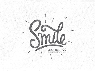 Smile lettering logo typography