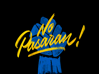 No Pasaran! design handlettering lettering nowar standwithukraine stopwar typography ukraine