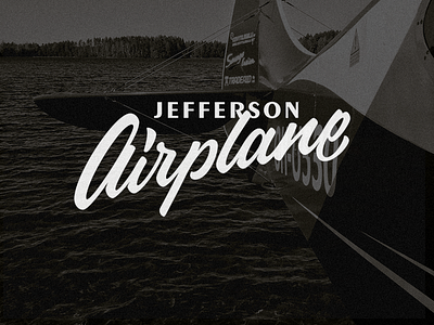 Jefferson Airplane airplane handlettering lettering logo typography